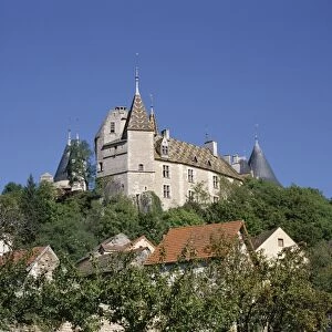 Chateau de Rochepot, near Beaune, Bourgogne (Burgundy), France, Europe
