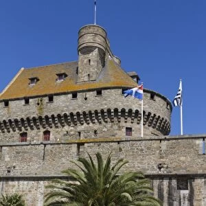 Chateau and Walled city, St. Malo, Brittany, France, Europe