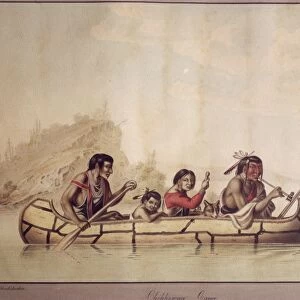 Chippewa Canoe by P. Rindisbacher, West Point Museum, United States of America