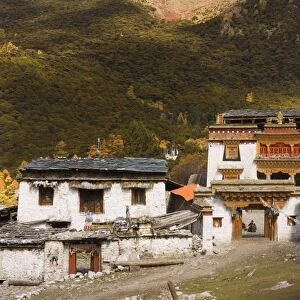Chonggu lamasery, Yading Nature Reserve, Sichuan Province, China, Asia