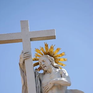 Christ and the cross, Resurrection, Melk Abbey, Melk, Lower Austria, Austria, Europe