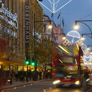 Christmas lights, Oxford Street, London, England, United Kingdom, Europe