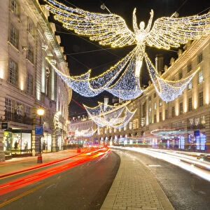Christmas Lights on Regent Street, Westminster, London, England, United Kingdom, Europe