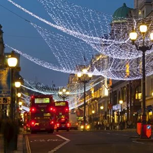 Christmas lights, Regents Street, London, England, United Kingdom, Europe