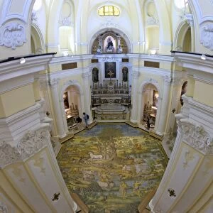 Church of San Michele Arcangelo with painted majolica floor by Leonardo Chiaiese dating from 1761