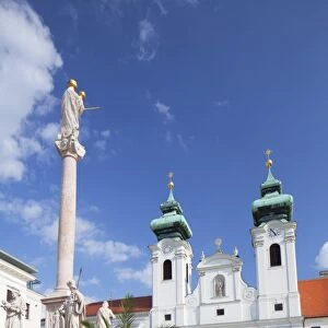 Church of St. Ignatius Loyola in Szechenyi Square, Gyor, Western Transdanubia, Hungary, Europe