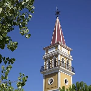 Church tower, Argassi, Zante, Ionian Islands, Greek Islands, Greece, Europe