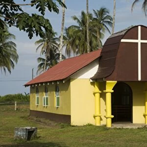 Church in town of Tortuguero, Costa Rica