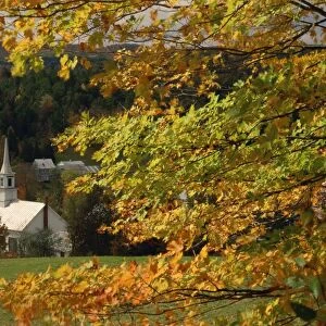 The church at Waits River, during autumn, Vermont, New England, United States of America