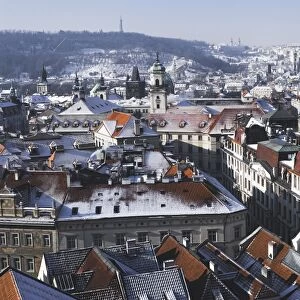 City from the Astronomical Clock Tower, Prague, Czech Republic, Europe