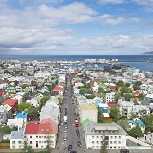 City centre and Faxafloi bay from Hallgrimskirkja