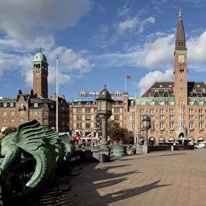 City Hall Square, Copenhagen, Denmark, Scandinavia, Europe