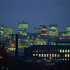 City skyline from the Armley area, Leeds, Yorkshire, United Kingdom, Europe