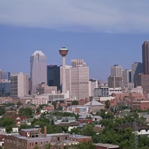 The city skyline of Calgary, Alberta, Canada, North America