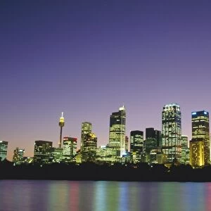 City skyline at night, Sydney, New South Wales, Australia
