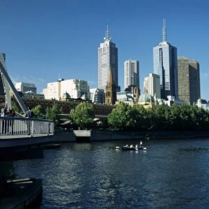 City skyline and River Yarra, Melbourne, Victoria, Australia, Pacific