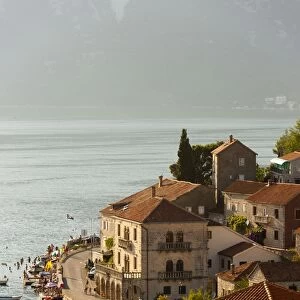 City view of Perast, Bay of Kotor, UNESCO World Heritage Site, Montenegro, Europe