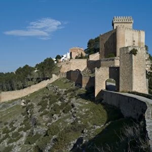 The city walls of Alarcon, Cuenca province, La Mancha, Spain, Europe