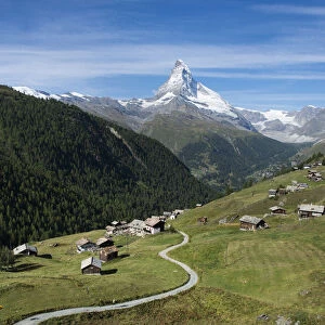 The classic Walkers Haute route from Chamonix to Zermatt the trail leads down into