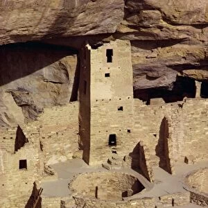 Cliff palace dating from between 1200 and 1300 AD at Mesa Verde