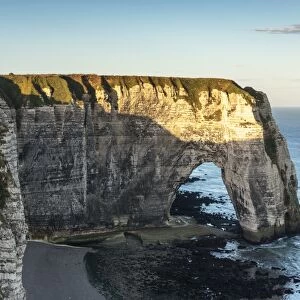 Cliffs seen from Porte d Aval, Etretat, Normandy, France, Europe