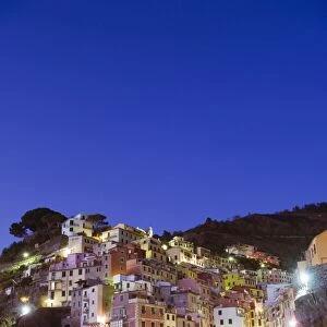 Clifftop village of Riomaggiore, Cinque Terre, UNESCO World Heritage Site