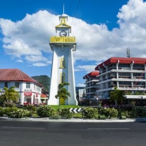 Clock tower in downtown Apia, Upolu, Samoa, South Pacific, Pacific