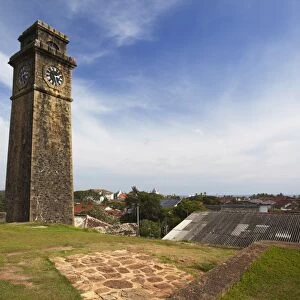 Clock tower in Galle Fort, UNESCO World Heritage Site, Galle, Sri Lanka, Asia