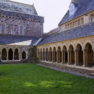 Cloisters, Iona Abbey, Isle of Iona, Scotland, United Kingdom, Europe