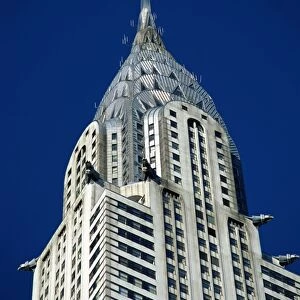 Close-up of the top of the Chrysler Building in New York, United States of America