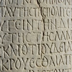Close-up of inscription