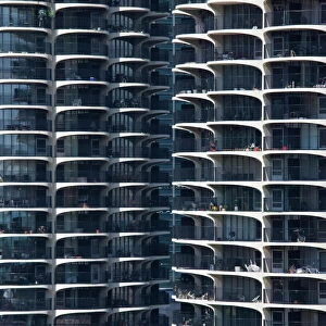 Close-up of Marina Citys twin towers, Chicago, Illinois, United States of America