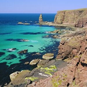 Coastal sea cliffs and sea stacks near Cape Wrath and Sandwood Bay