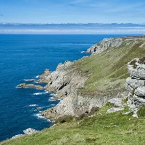 Coastline of the Island of Lundy, Bristol Channel, Devon, England, United Kingdom, Europe