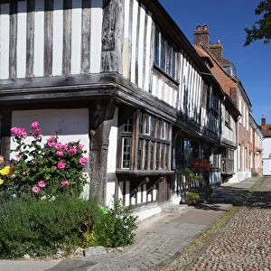 Cobbled street and old houses on Church Square, Rye, East Sussex, England