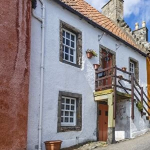 Colourful houses in the quaint village of Culross, Fife, Scotland, United Kingdom, Europe