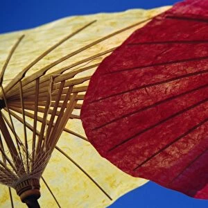 Colourful paper umbrellas