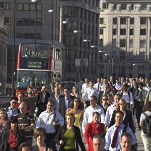 Commuters, London Bridge, City of London, London, England, United Kingdom, Europe