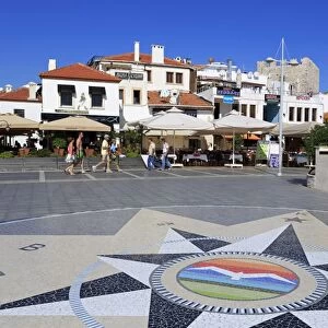 Compass in Old Town, Marmaris, Anatolia, Turkey, Asia Minor, Eurasia