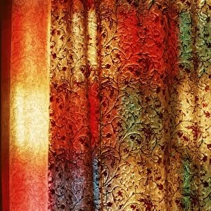 Detail of contemporary hand-block printed Jaipur fabric