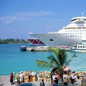 Cruise ship, dockside, Nassau, Bahamas, West Indies, Central America