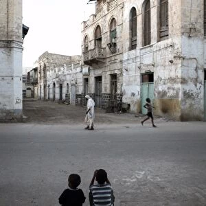 Daily life in the coastal town of Massawa, Eritrea, Africa