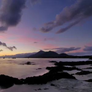 Dawn over Clew Bay and Croagh Patrick mountain