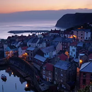 Dawn from Cowbar overlooking the beautiful village of Staithes, North Yorkshire