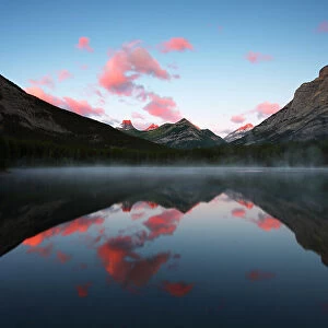 Dawn at Wedge Pond, Kananaskis Country, Alberta, Rocky Mountains, Canada, North America