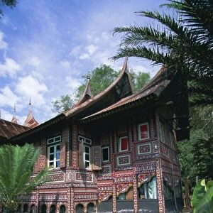 Decorated house in Minangkabau village of Pandai Sikat
