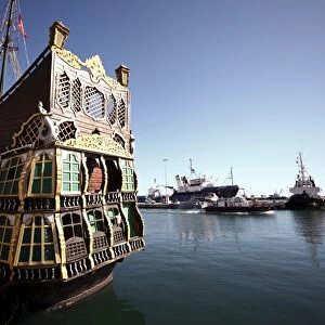 Decorated tourist sailing ship in port, Sousse, Gulf of Hammamet, Tunisia