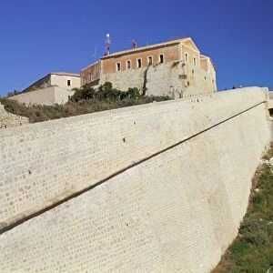 Defensive walls of old centre of Ibiza town