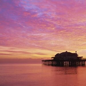 The derelict West Pier, Brighton, East Sussex, Sussex, England, UK, Europe