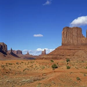 Desert landscape with rock formations in Monument Valley, Arizona, United States of America